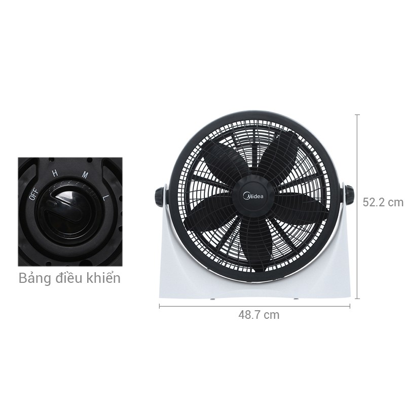 Quạt để bàn tản nhiệt 5 cánh Midea FB40-9H, bảo hành 12 tháng toàn quốc , lỗi 1 đổi 1
