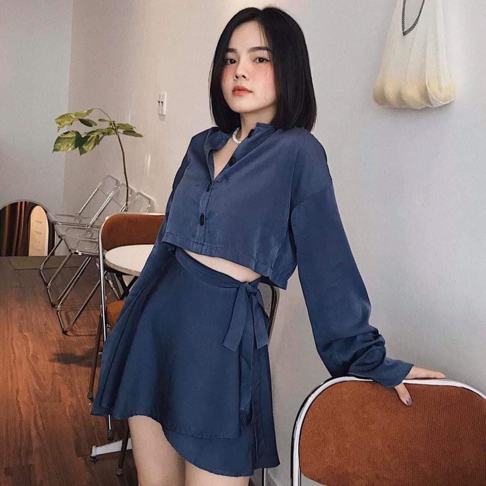 SET LỤA XANH SANG CHẢNH - CINDY SET