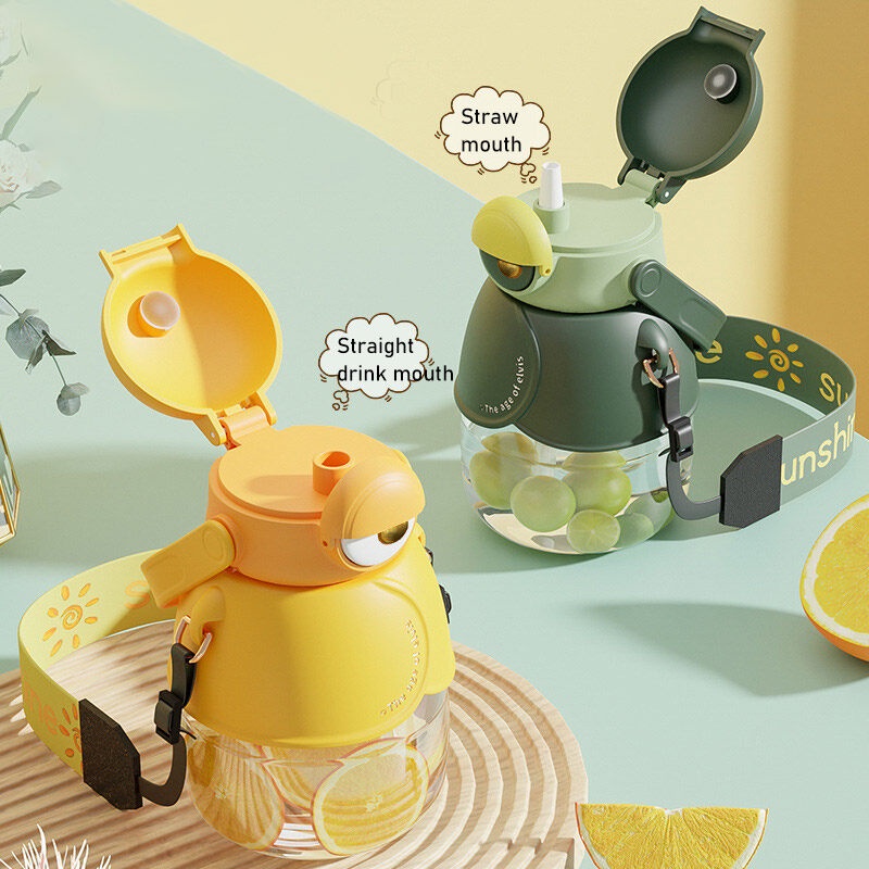 ONLY HOUSE Bình Nước Nhựa Dung Tích 1100ml Thiết Kế Hình Đôi Mắt Hoạt Hình Dễ Thương