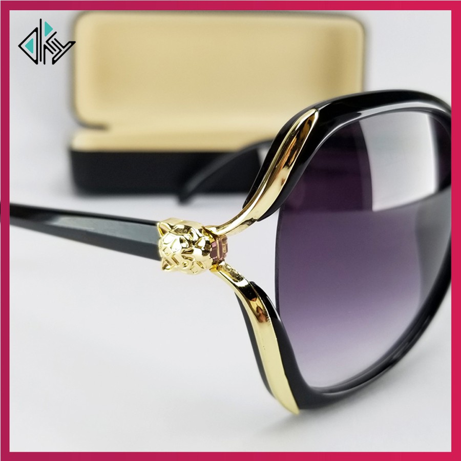 Mắt kính mát nữ thời trang cao cấp 1925 màu khói, nâu trà. Tròng ôm mặt, chống bụi, chống nắng, chống tia UV. | BigBuy360 - bigbuy360.vn