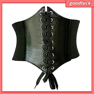 Đai Nịt Bụng Da Giả Phối Dây Đan Chéo