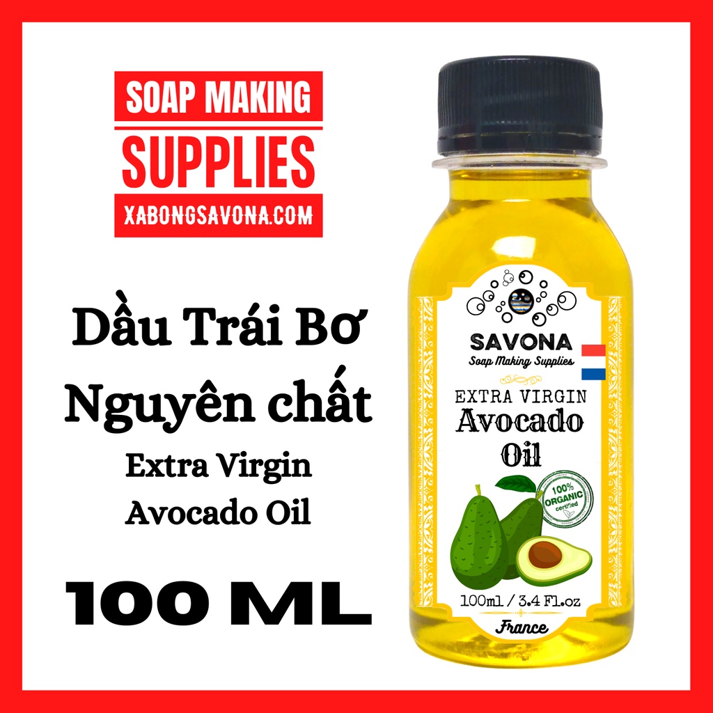 Dầu Trái Bơ 100ml - 500ml Nguyên Chất - Avocado Oil 100ml - 500ml - Dầu Bơ Extra Virgin Nguyên Chất SavonA