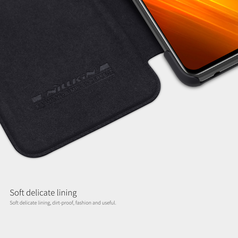 Bao Da Điện Thoại NILLKIN Qin Nắp Lật Sang Trọng Cho Xiaomi Poco X3 Pro / X3 NFC