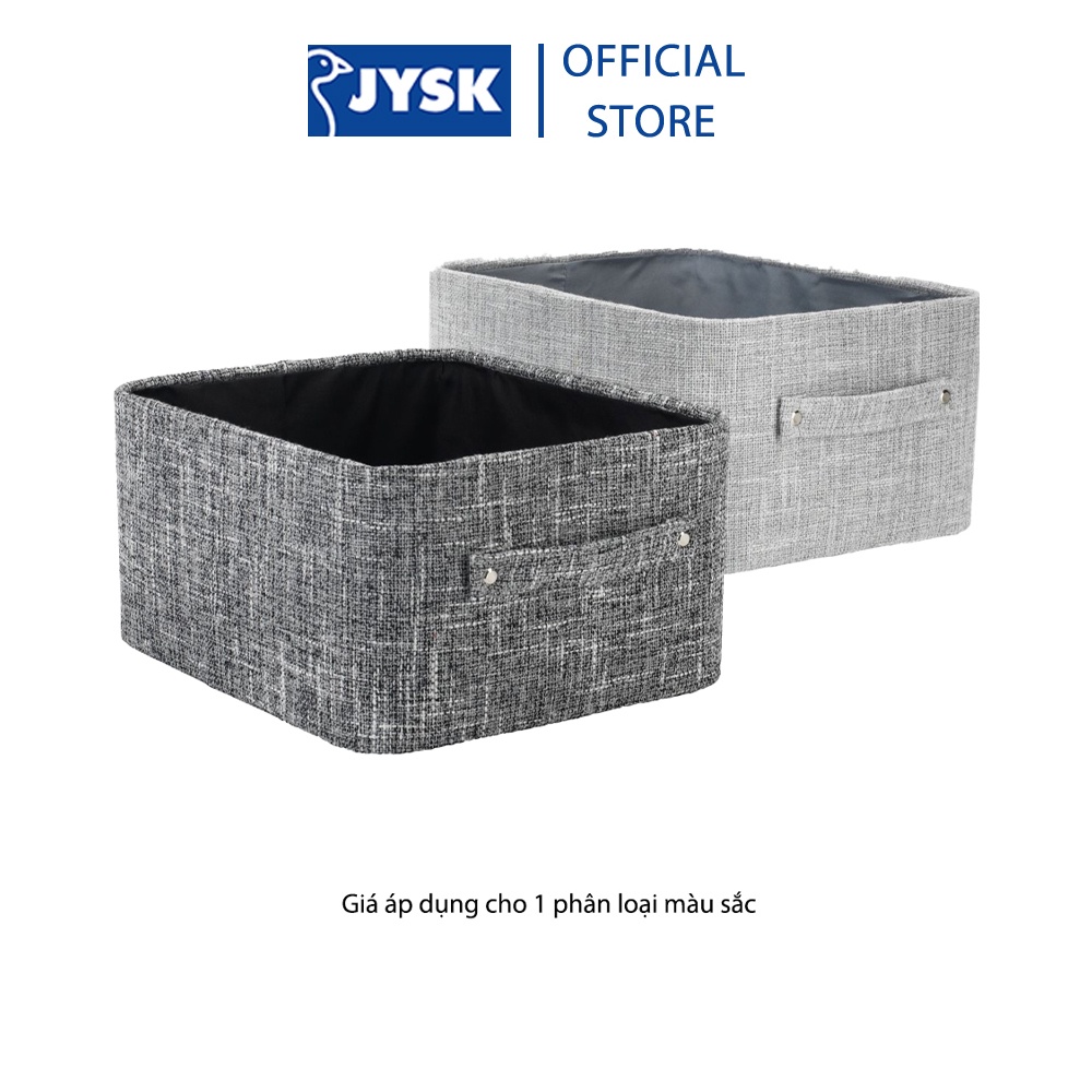 Giỏ đa năng | JYSK Malte | polyester | xám/đen | R32xD27xC16cm