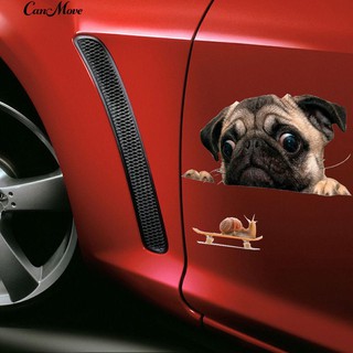 Decal dán tường hình chó Pug
