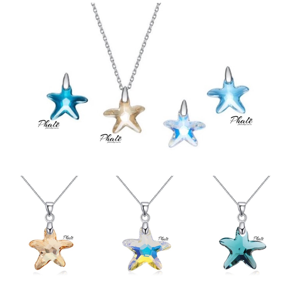 Mặt Dây Chuyền Pha Lê Hình Sao Biển S16mm