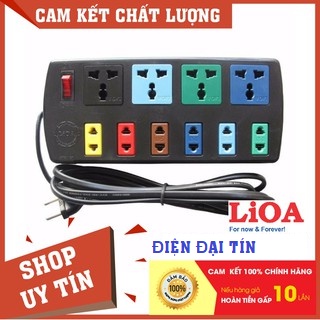 Ổ cắm điện LIOA, 10 lỗ cắm, có công tắc, ~2000W, dây dài 3m/5m, mã: 4D6S