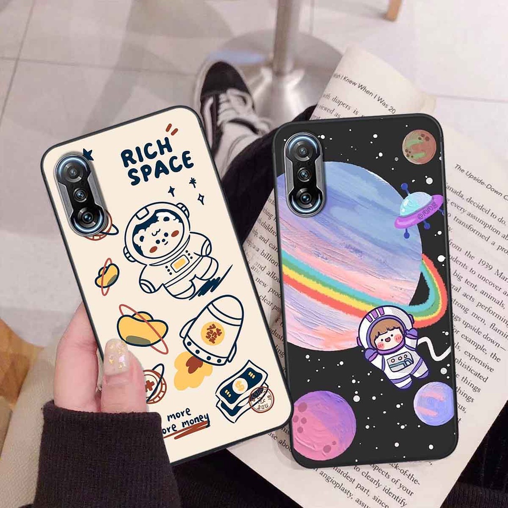 Ốp Xiaomi Redmi K40 in hình vũ trụ, phi hành gia bầu trời cute dễ thương