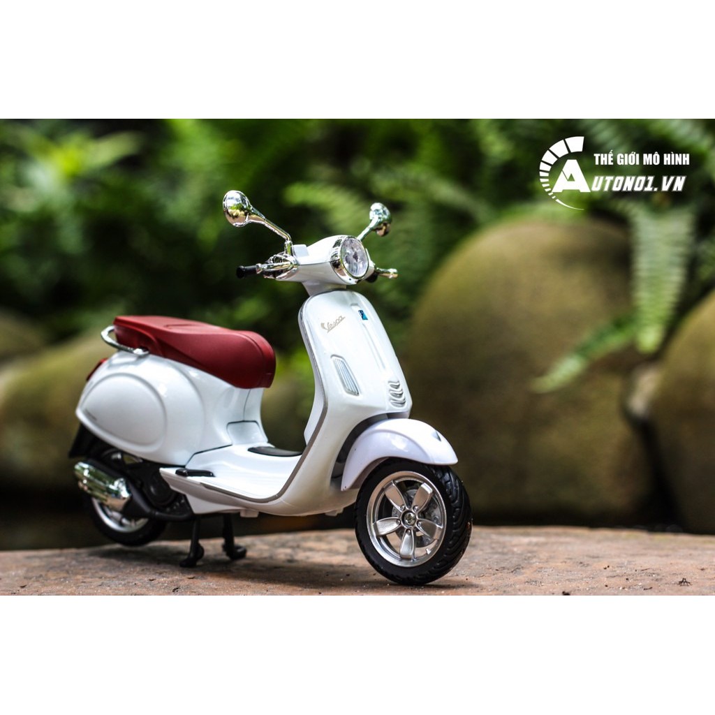 MÔ HÌNH XE VESPA PRIMAVERA 150 WHITE 1:12 MAISTO 6901