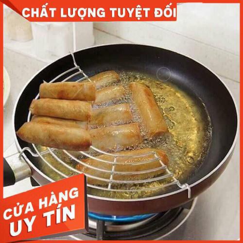 [XẢ KHO+FREE SHIP] Vỉ gác chảo ráo dầu mỡ inox phi 24-26 cm