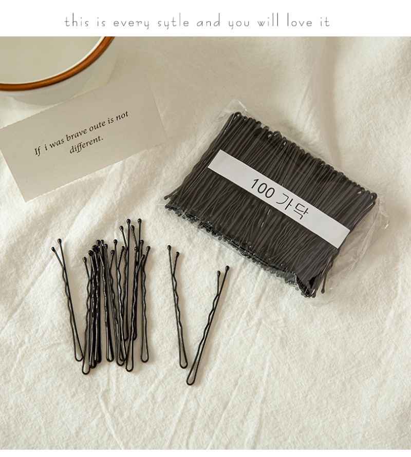 Set 100 kẹp tăm màu đen dùng để tạo kiểu tóc
