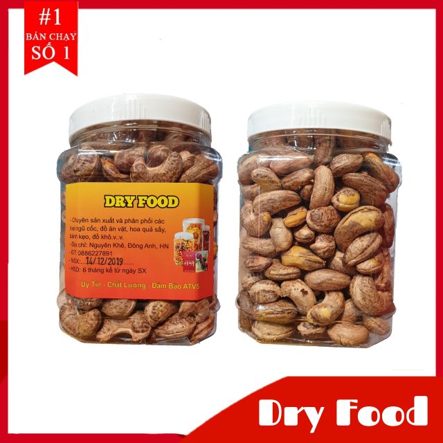 1kg Hạt Điều Rang Muối Nguyên Vỏ Lụa.