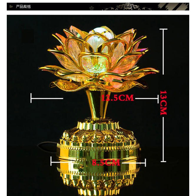 Đèn bàn thờ LED Hoa sen nhiều màu đa năng xài pin / điện_video