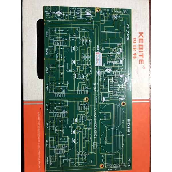 Bo pcb công suất 8 sò liền nguồn công suất 800w 2 kênh có ro le bảo vệ loa