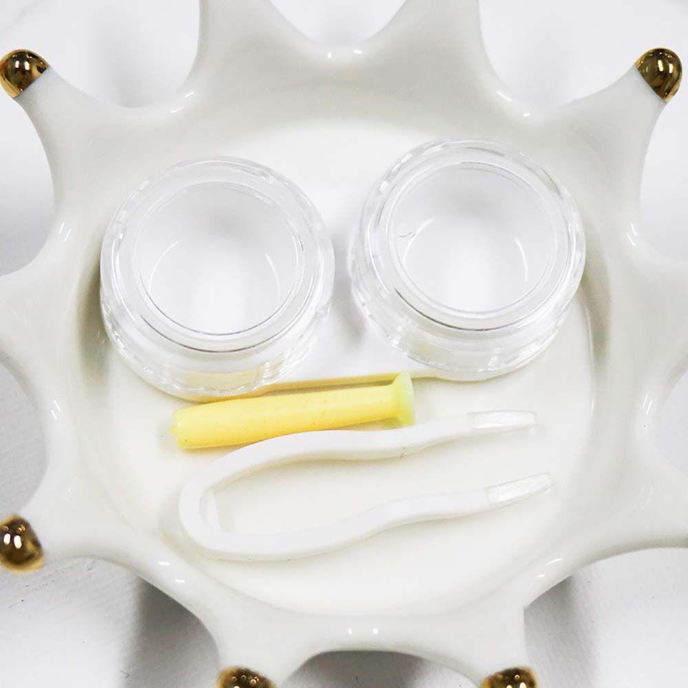 Hộp Đựng Kính Áp Tròng Hình Oval Màu Kẹo Trong Suốt Dễ Thương