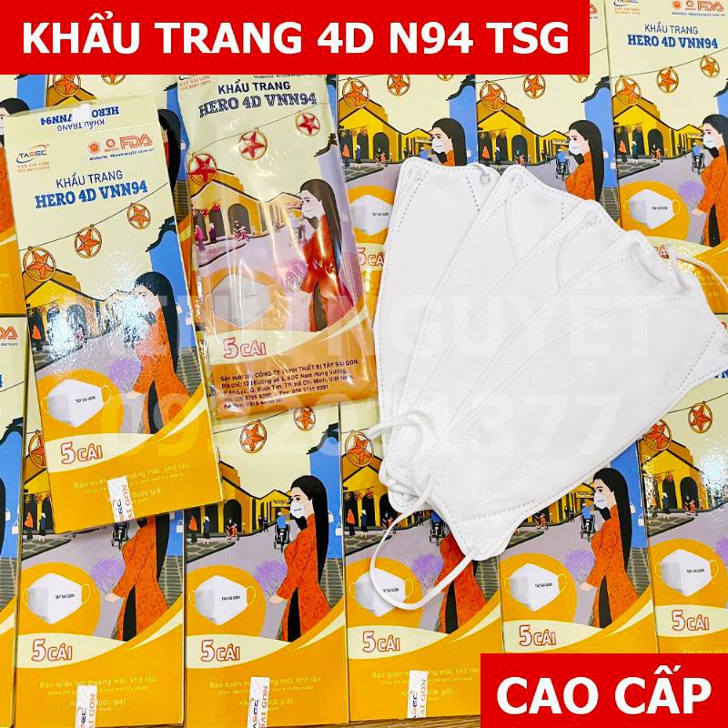 Khẩu Trang 4D KF94 kháng khuẩn 4 lớp [ Hàng Công Ty ]