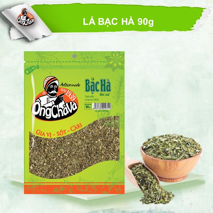 Lá Bạc Hà Ông Chà Và 90gr (Mint Leaf) - 100% Lá Bạc Hà Sấy Khô - Xuất Xứ Ai Cập