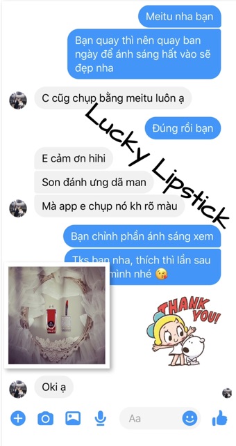 Son dưỡng môi có màu 💄Hồng đỏ cherry Lucky Lipstick Organic💄 Son làm hồng môi - Son thiên nhiên - son không chì