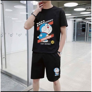 Bộ Thể Thao Nam Nữ DOREMON Thun Lưới Mè