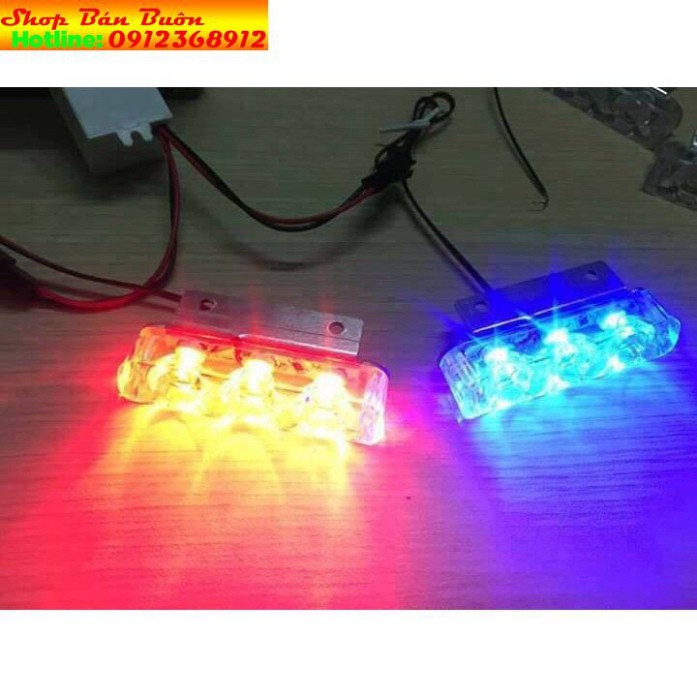 Đèn led police chớp cảnh sát màu xanh đỏ giá 1 cặp