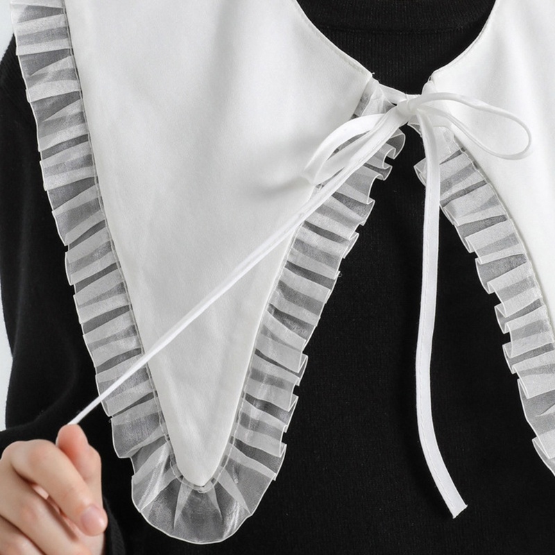 Cổ Áo Rời Cổ Bẻ Cột Dây Có Thể Tháo Rời