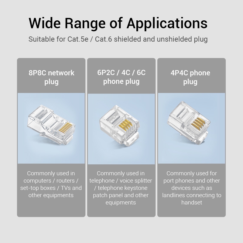 Kìm Uốn/Cắt Cáp Vention 4P 6P 8P RJ45 RJ12 RJ11 Đa Năng