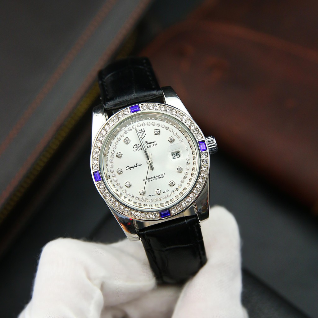 Đồng Hồ Nam olymp Dây Da Cao Cấp Sang Trọng Mặt Kính Chống Xước, Chống Nước BH Hãng 12 Tháng