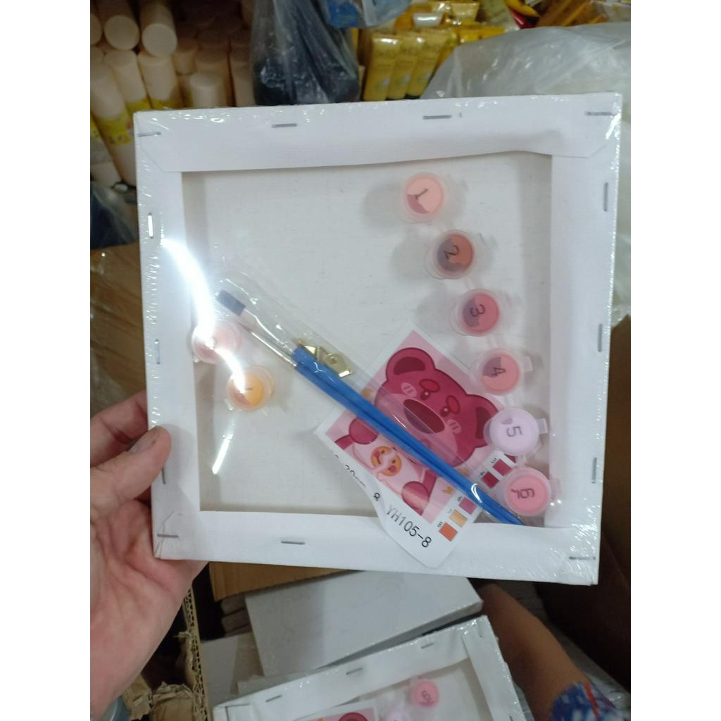 Tranh sơn dầu số hóa  tranh decor tô màu theo số quà tặng đồ lưu niệm tặng kèm bộ màu và bút vẽ