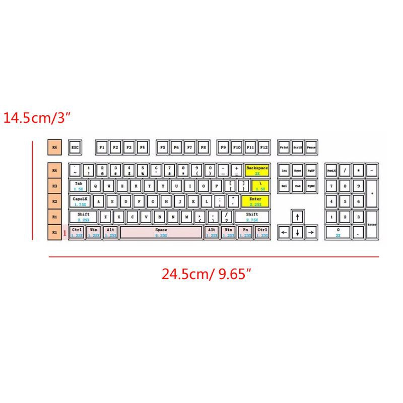 OEM Nắp Bàn Phím 60% Carbon 104 + 21