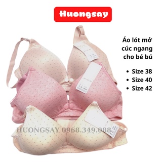 Áo ngực cho con bú mở cúc chấm bi MS558