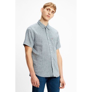 Áo sơ mi nam tay ngắn Levis Oxford màu ghi - VNXK