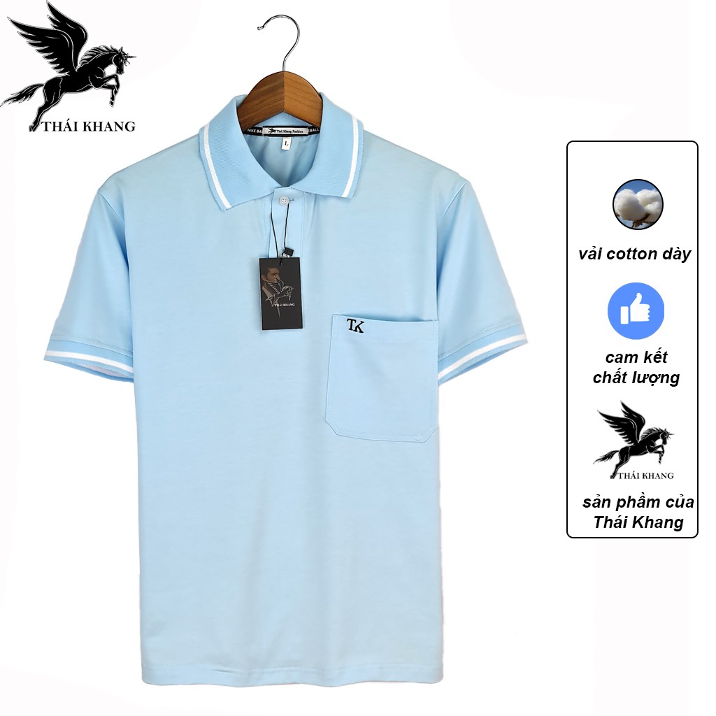 Áo thun nam có cổ  vải xịn cotton mềm mịn mát loại áp polo nam tay lỡ có túi form rộng trung niên TOG2 | BigBuy360 - bigbuy360.vn