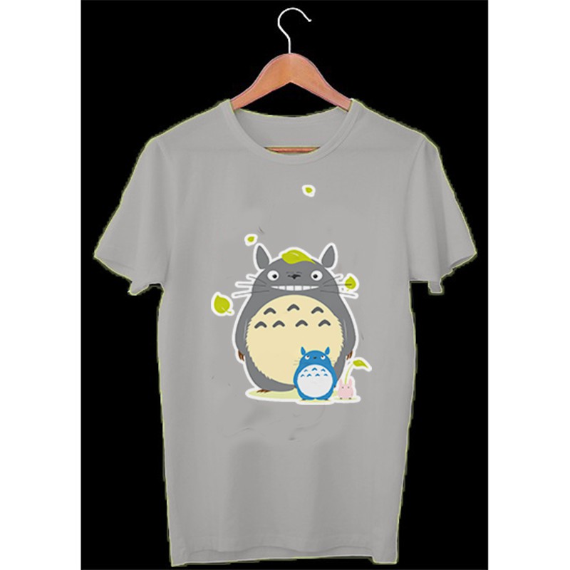 Áo thun Cotton Unisex - Nhân vật Totoro - Chibi - Totoro và những người bạn nhỏ