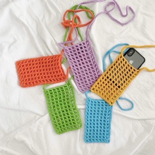 Túi đựng điện thoại đeo chéo bằng len / Túi đeo chéo bằng len đơn giản Gen XYZ