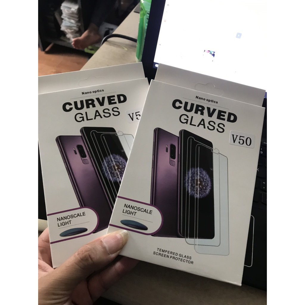 Dán cường lực Full keo màn hình tia UV cho LG V50 ThinQ