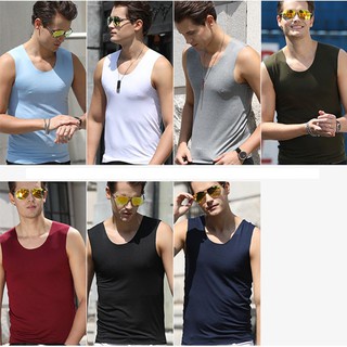 Áo Ba Lỗ Tank Top Mau Khô, Không Đường May ALB1 các màu Sumio