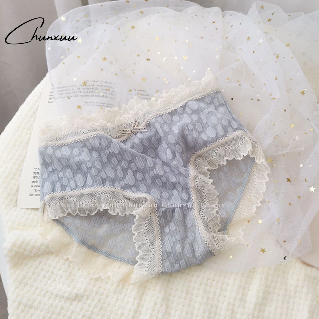 Quần lót ren nữ cao cấp CHUNXUU họa tiết phối ngọt ngào nữ tính, chất liệu mềm mại an toàn kháng khuẩn - QC75