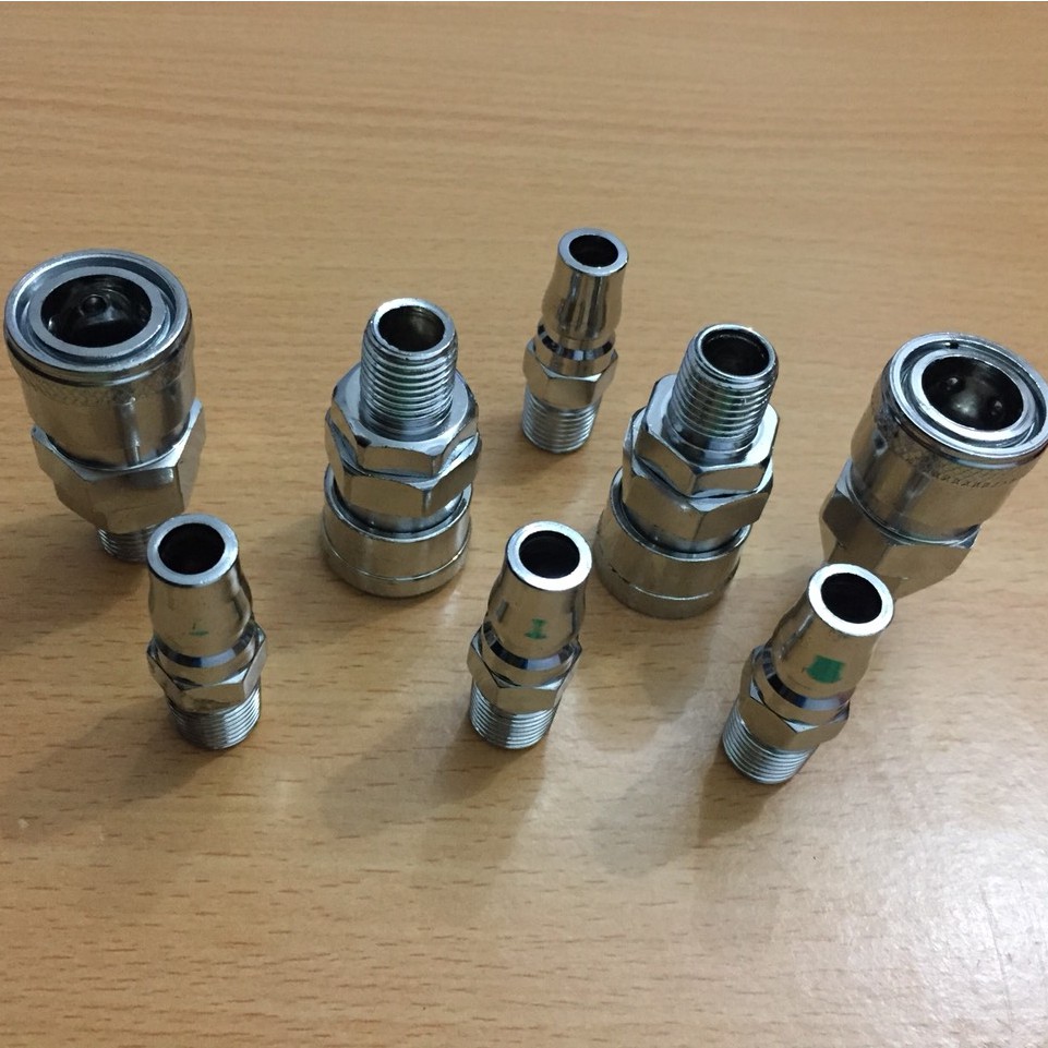 Khớp nối cắm nhanh máy nén khí ren ngoài 13mm, đầu nối hơi lắp máy nén khí