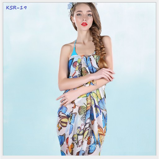 Khăn đi biển - khăn choàng đi biển- khăn sarong thời trang KSR-19