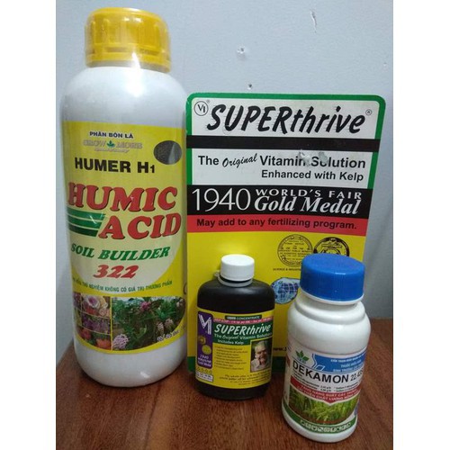 Combo siêu kích rễ Acid humic (1 lít) + superthrive (60ml)+dekamon (100ml)