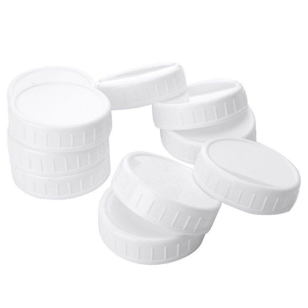 Bộ 10 Nắp Vít Nhựa Không Đường Viền Chuyên Dụng Cho Lọ Mason Jars