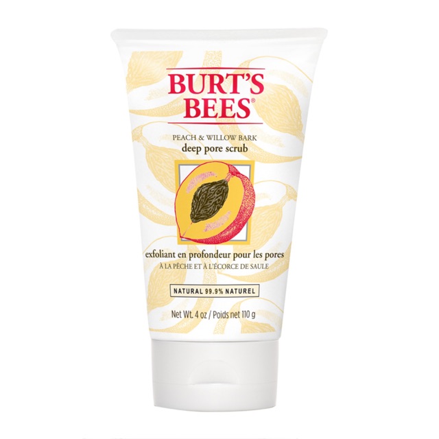 Tẩy Tế Bào Chết Burt’s Bees Peach & Willow Bark Deep Pore Scrub (110g)