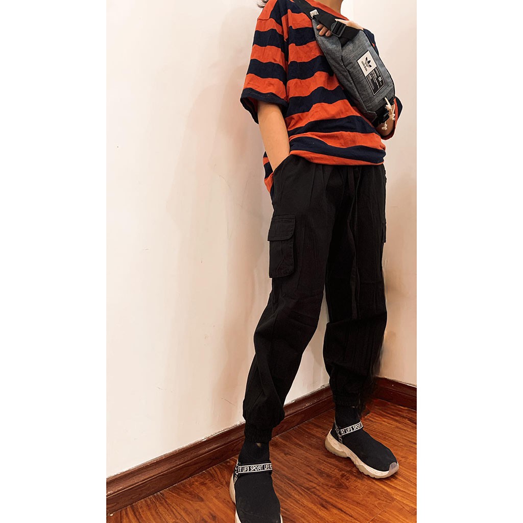 Quần jogger nữ túi hộp, quần jogger nam kaki dây rút bo gấu thời trang - GENX05 | BigBuy360 - bigbuy360.vn