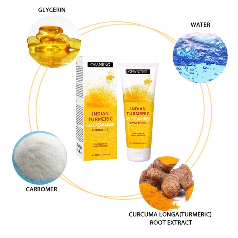 Mặt nạ tinh chất Tinh Bột Nghệ Dưỡng Ẩm Sáng Da 175ml - Mask Freeman Indian Turmegic Gel Cream Mask Hydrating