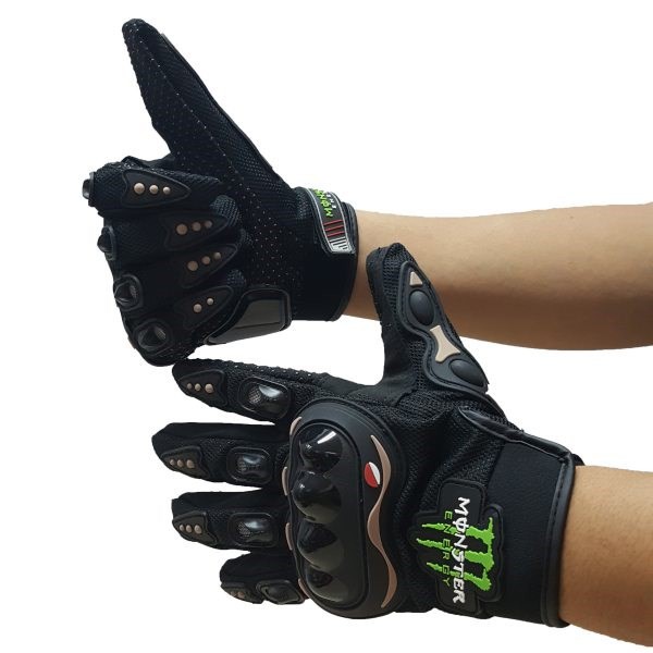 Găng tay dài ngón MONSTER bán sỉ, bao tay có gù cứng bảo vệ phượt motor pkl, đi xe máy dài tay