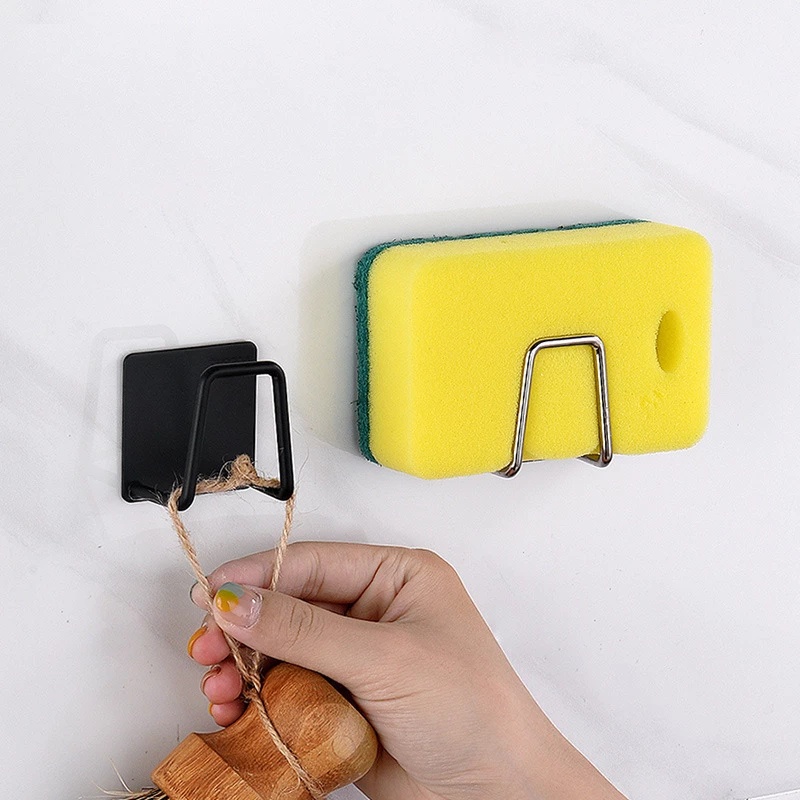 Giá đỡ miếng xốp gắn bồn rửa chén dạng tự dính đa năng tiện lợi