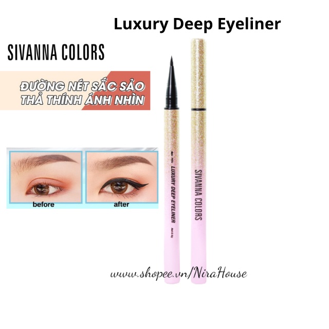 [Combo]Mascara 2 đầu 6X Two-Step và kẻ mắt Luxury Deep Eyeliner Sivanna Colors Thái Lan chuyên dụng cho makeup