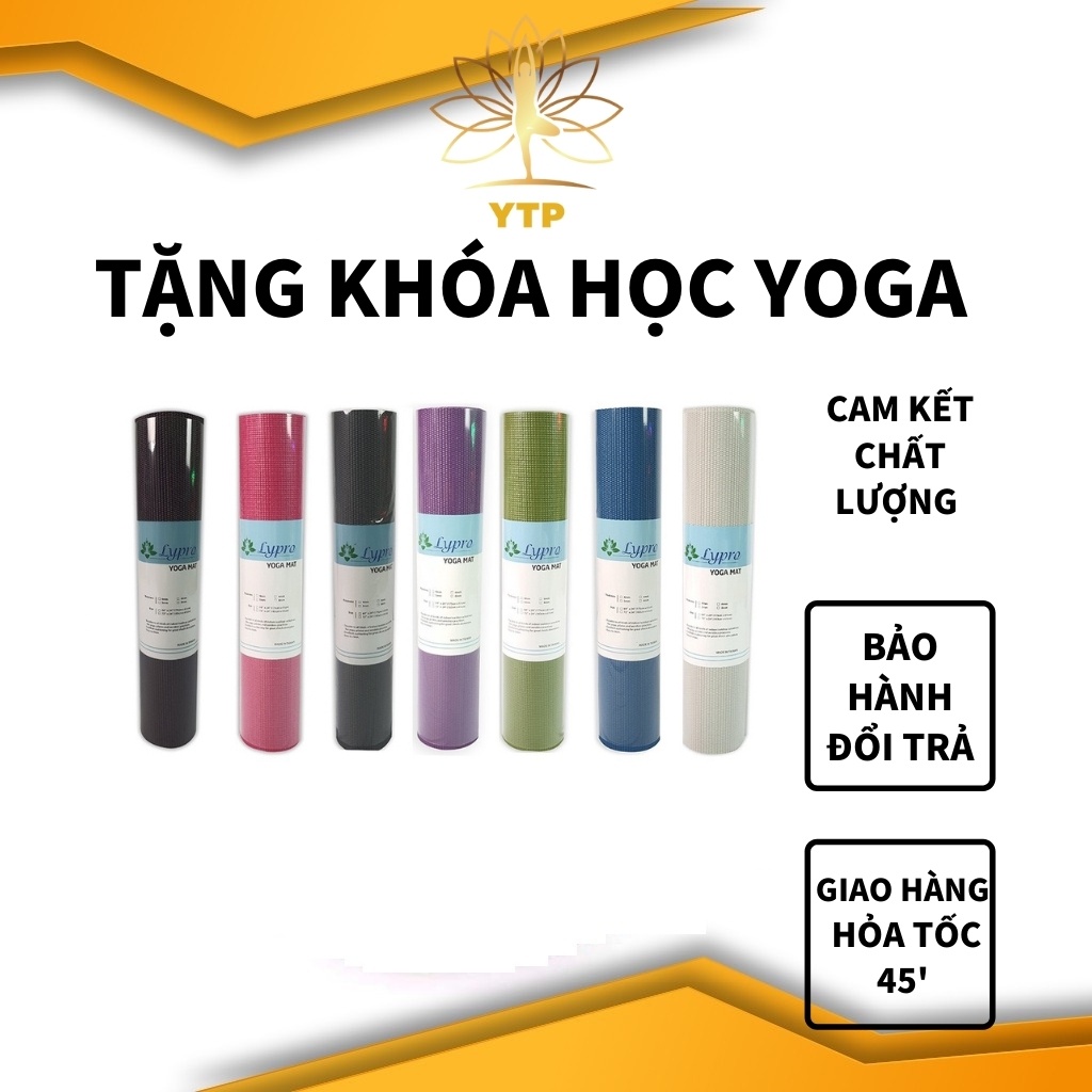 ❤️️ TẶNG TÚI ĐỰNG CAO CẤP ❤️️ Thảm Tập Yoga LYPRO6MM PVC Loại 1 Dày 6mm Hàng VNXK Siêu Dày, Siêu Êm, Siêu Đẹp GKK