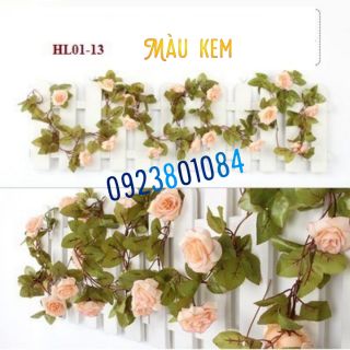Dây hoa hồng dài 2m3 hàng cao cấp-Dây hoa leo