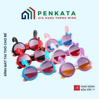 Kính trẻ em kính mát hình tai thỏ đeo nơ Hàn Quốc cho bé trai, bé gái bảo vệ mắt chống tia UV - PENKATA 2105.10 CS19